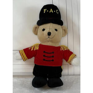 Vintage FAO Schwarz Plush Soldier Teddy Bear Clean/Smoke Free 13 Inch